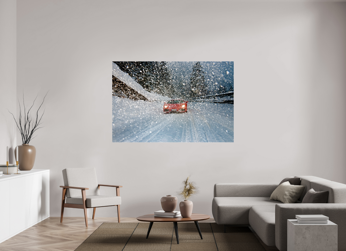 lamborghini im Schnee