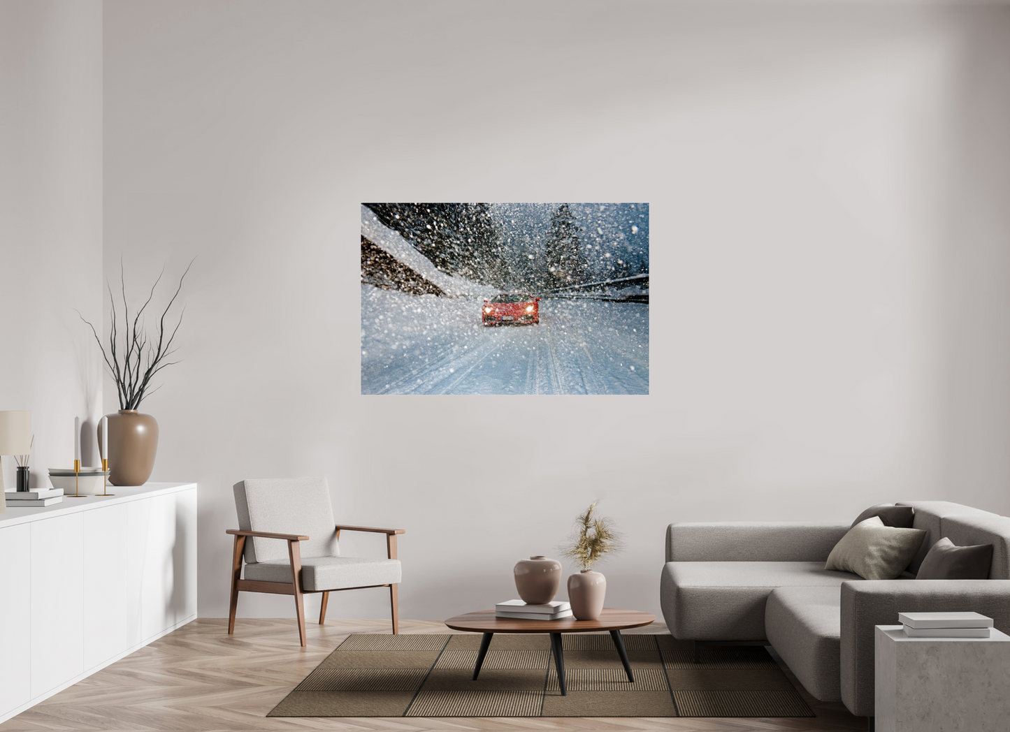 lamborghini im Schnee