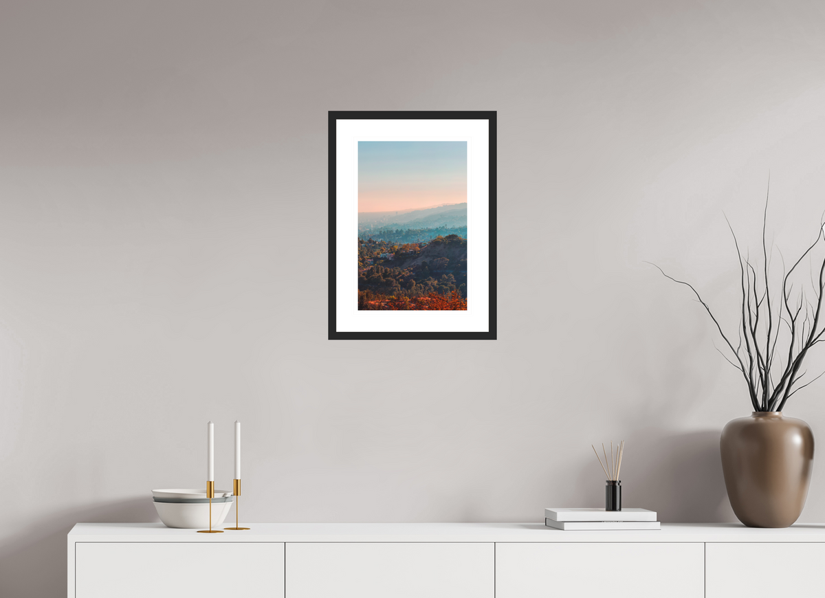 30 x 46 cm, 20mm Hamburg matt Passepartout 5cm Museumsglas PhotoRag Los Feliz - Los Angeles