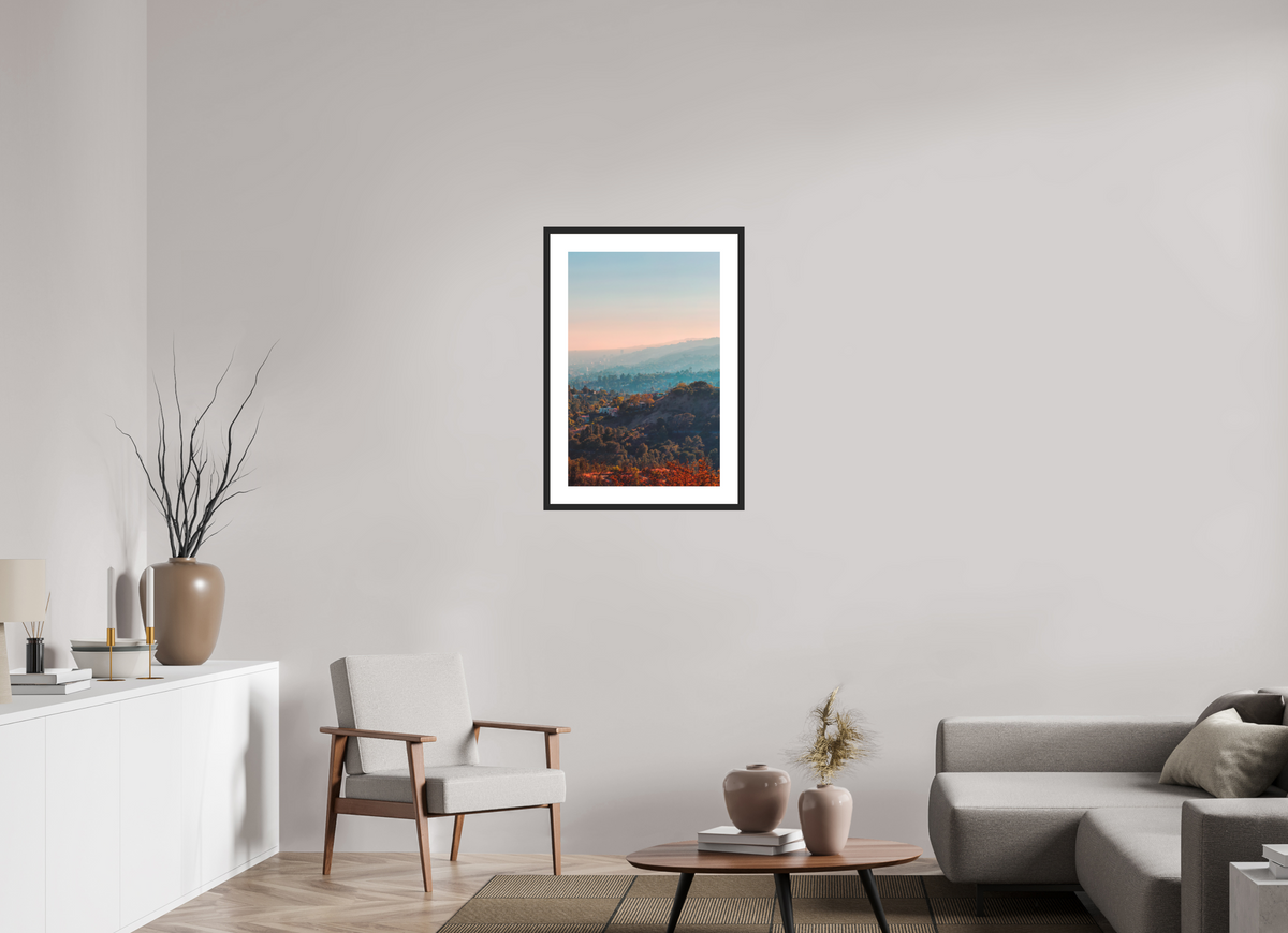 50 x 76,7 cm, 20mm Hamburg matt Passepartout 5cm Museumsglas PhotoRag Los Feliz - Los Angeles